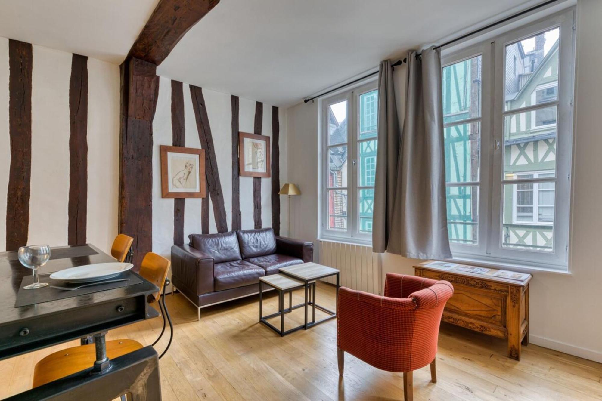 Le Charmant F2 Rue Du Gros Horloge A Rouen! Eksteriør bilde